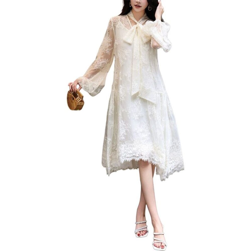 Burryco Womens  Long Sleeve Midi Dress